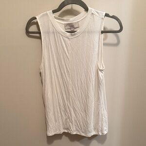 LOFT White Muscle Tee